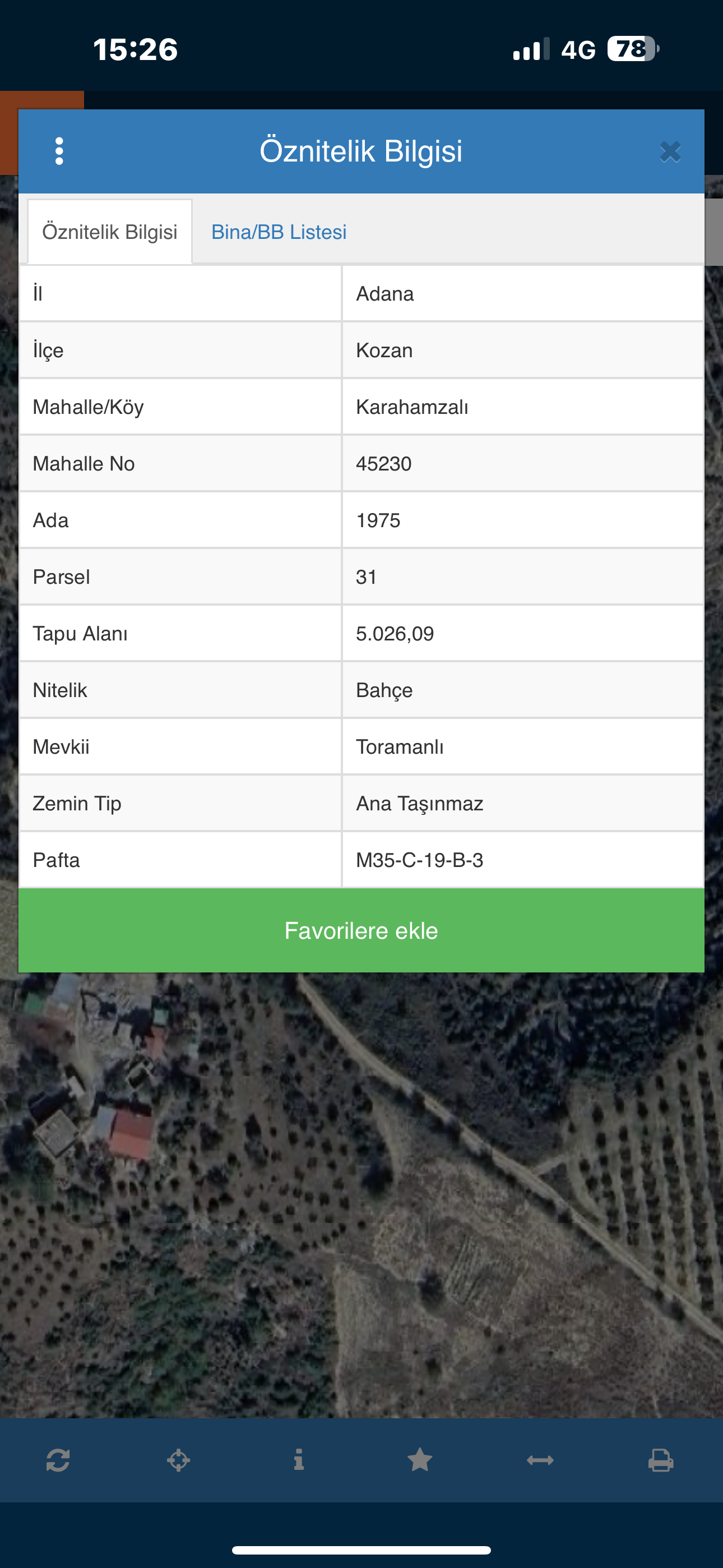 Karahamzalıda satılık bahçe